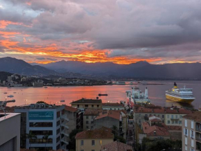 Centre ville avec vue magnifique sur le golfe d'Ajaccio; parking privé.